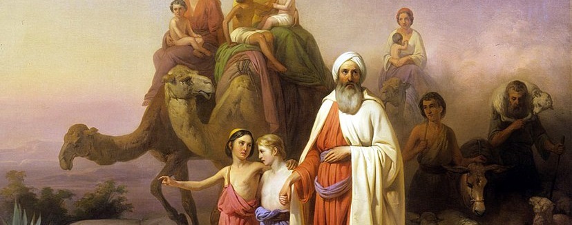Abraham's Journey from Ur to Canaan, by József Molnár (1821–1899) Painting of Abraham and his household departing from Ur