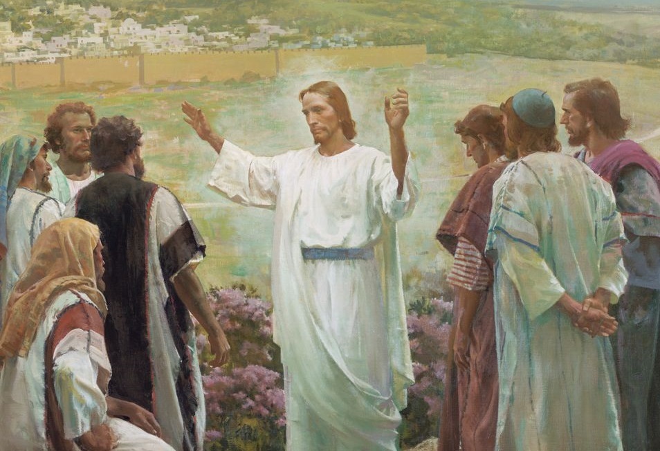 Go Ye Therefore, and Teach All Nations, by Harry Anderson Painting of the risen Lord instructing his apostles outside Jerusalem