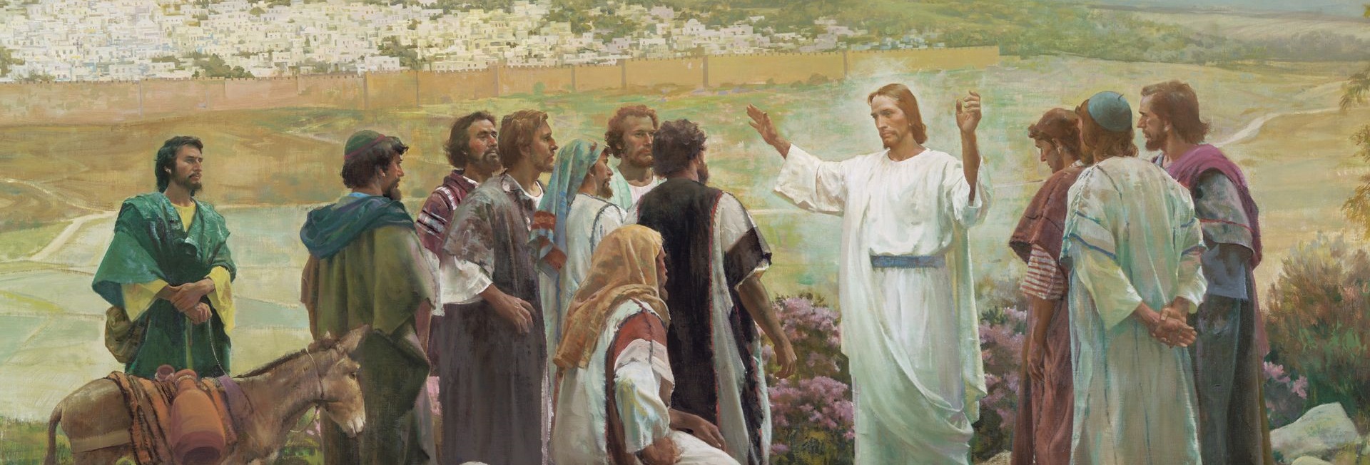 Go Ye Therefore, and Teach All Nations, by Harry Anderson Painting of the risen Lord instructing his apostles outside Jerusalem