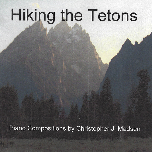 The same hike that inspired CJ to write “Hiking the Tetons” inspired Tyler to write a poem called “The Wind over the Water,” which also won awards in the PTA Reflections contest Album cover of Hiking the Tetons, showing a picture of looming mountains